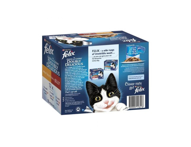 Purina Felix Double Delicious Agile Meat Selection 12 Pack 85gm x 5