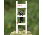 Cat Climbing Stairs Model Toy Gardening Miniature Landscape Collection Supplies-Cat Black