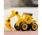 Engineering Toy Detachable Assembly Easily Plastic Construction Vehicles Toy for Kids H