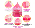 Portable Foldable Children Kids Game Play Tent Indoor Yurt Castle Playhouse Toy Pink