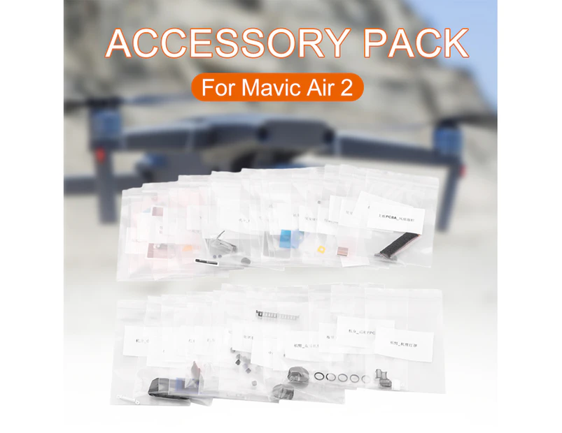 Precise Silicone Drone Repair Parts Tools Accessories Bundle for DJI Mavic Air 2 Black Grey