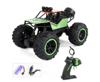 Remote Control Car Toy 4 Wheel-Drive Shock Proof 1:18 Scale RC Crawler Truck Toy for Children Green