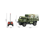 Truck Toy LED Light Remote Control Quickly Move Truck Remote Control Army Toys for Kids Army Green