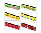 Wooden 16 Hole Fruit Pattern Harmonica Musical Instrument Educational Kids Toy Musical Note