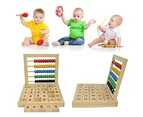 Wooden Abacus Children Counting Number Alphabet Letter Blocks Educational Toy