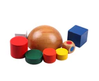 Wooden Geometric Blocks Stacking Desktop Balance Game Developmental Kids Toy