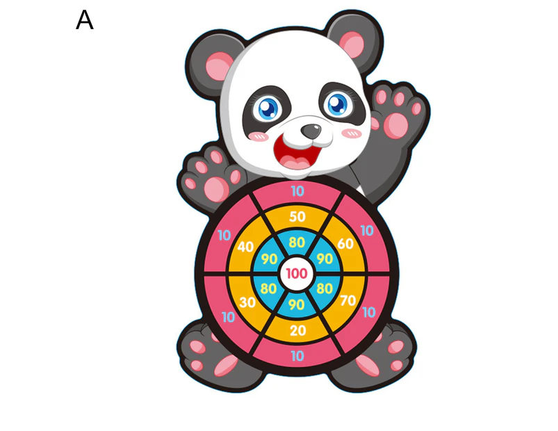Sticky Cartoon Animal Target Balls Dart Board Parent Kids Interaction Game Toy A