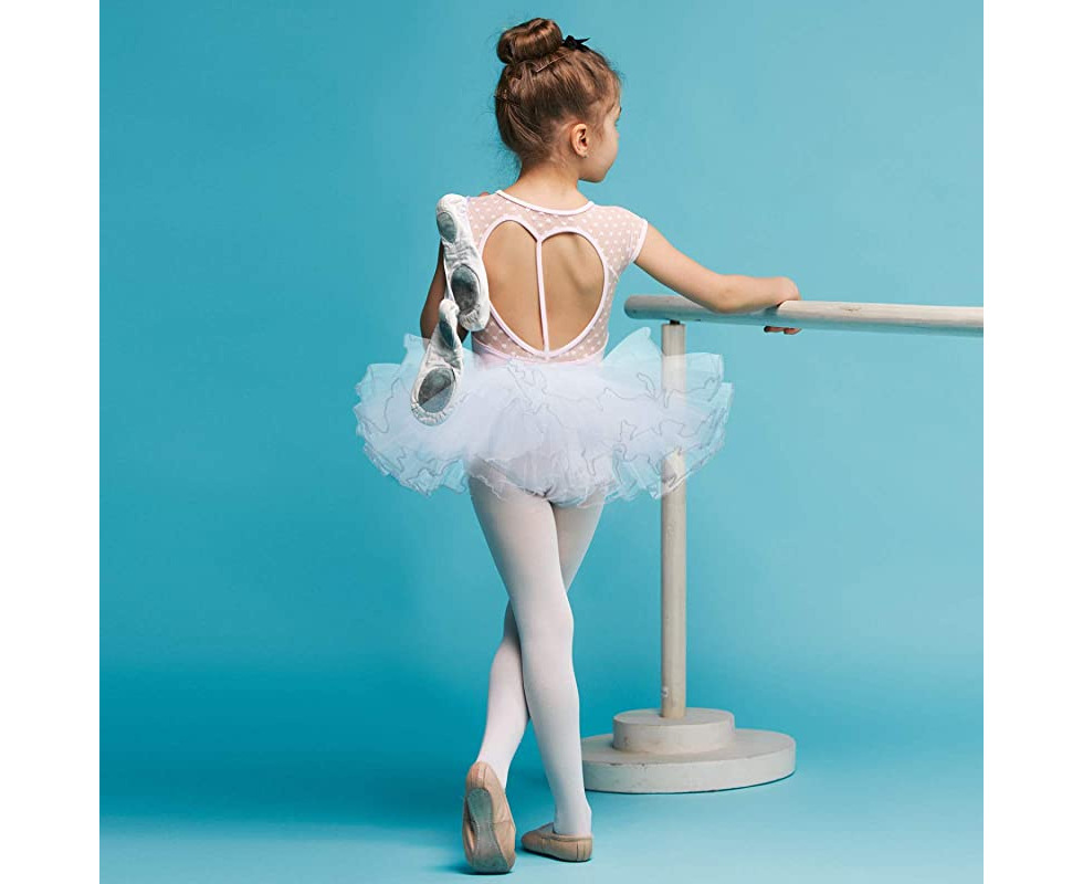 Bezioner Girls Tutu Skirt 4 Layer Tulle Ballet Dance Dress Up 