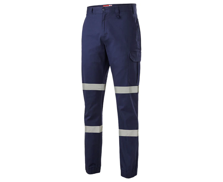 Hard Yakka Cargo Cuffed Pant With Tape (Y02411) - Navy