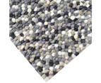 Handwoven Trendy Wool Rug - Jelly Bean - Grey