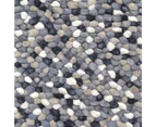 Handwoven Trendy Wool Rug - Jelly Bean - Grey