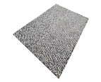 Handwoven Trendy Wool Rug - Jelly Bean - Grey