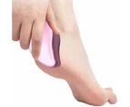 Set of 2pcs Manual Nano Glass Foot File Foot Callus Remover Dead Skin Removal Tool Black and Pink