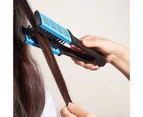 V-clip Comb Anti-Slip Multifunctional Wild Boar Bristles Hair Styling Straightening Comb for Home -Blue
