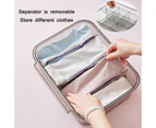 Home Wardrobe Drawer Type Underwear Socks Storage Box With Partition (Transparent)