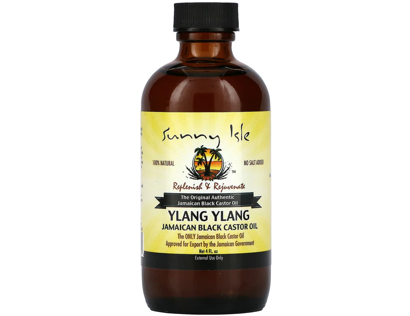 Sunny Isle, 100% Natural Jamaican Black Castor Oil, Ylang Ylang, 4 fl oz