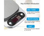 BOH-C305 Kitchen Stainless Steel LCD  Electronic Scale, Specification: 5kg/0.1g