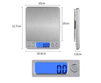 Digital kitchen scale with USB charging, digital scale 0.1g / 3kg