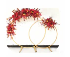2M Wedding Hoop Round Circle Arch Backdrop Flower Display Stand Frame - Gold