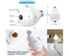 Smart Bulb Security Camera, 2K 3MP 360 Degree Panoramic 2.4G Home WiFi Camera, Wireless VR Surveillance IP Camera