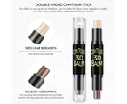 Dual-ended Highlight & Contour Stick Make up Concealer Kit for 3D Face Shaping Body Shaping Make up Set 3PCs