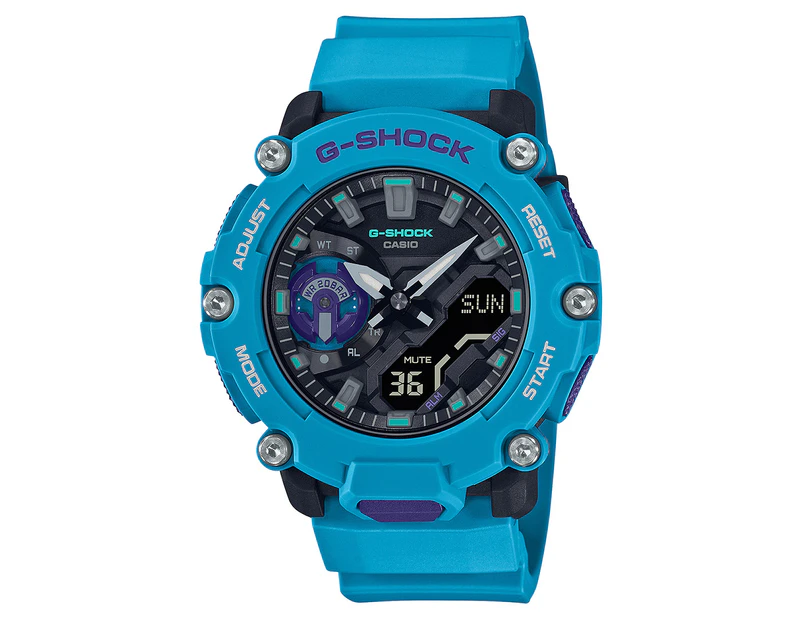Casio G-Shock Men's 47mm GA-2200-2ADR Resin Watch - Black/Blue