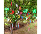 Wind Spinner Educational Animal Design Cartoon Style Animal Spiral Colorful Wind Spinner for Garden
