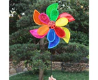 Sequins Pin-wheel Beetle Design Flower Shape Two-layer Double Layers Wind Spinner for Home
