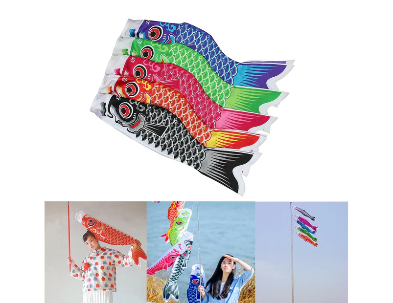 Colorful Japanese Style Carp Streamer Windsock Fish Flag Home Party Decoration-70cm