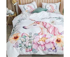 Unicorn Ultra Soft Quilt Doona Duvet Cover Set Single Double Queen Super King