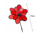 Beetle Windmill Exquisite Workmanship Soccer Pattern Mixed Colors Double Layer Beetle Wind Spinner Pinwheel for Garden-Beetle