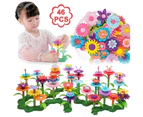 Children's Flower Garden Toys, Flower Building Blocks for Children's Building Toys, Children's Toys DIY Bouquet Set