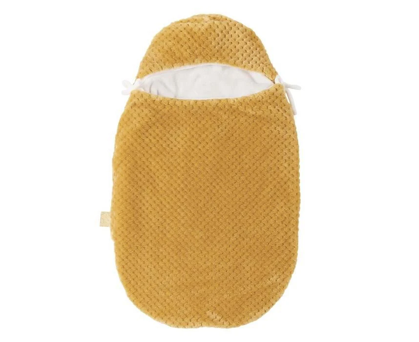 Nattou Padded Footmuff for Baby Seat, Car Seat and Pushchair 70 x 44 x 5 cm Lapidou Ochre/White 877664 - Perfect Gift for Kids