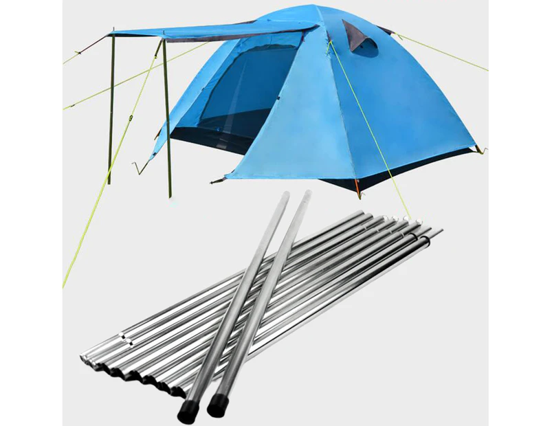 1 Set Universal Canopy Pole Free Combination Multi-purpose Long Service Life Canopy Support Rod for Outdoor Silver