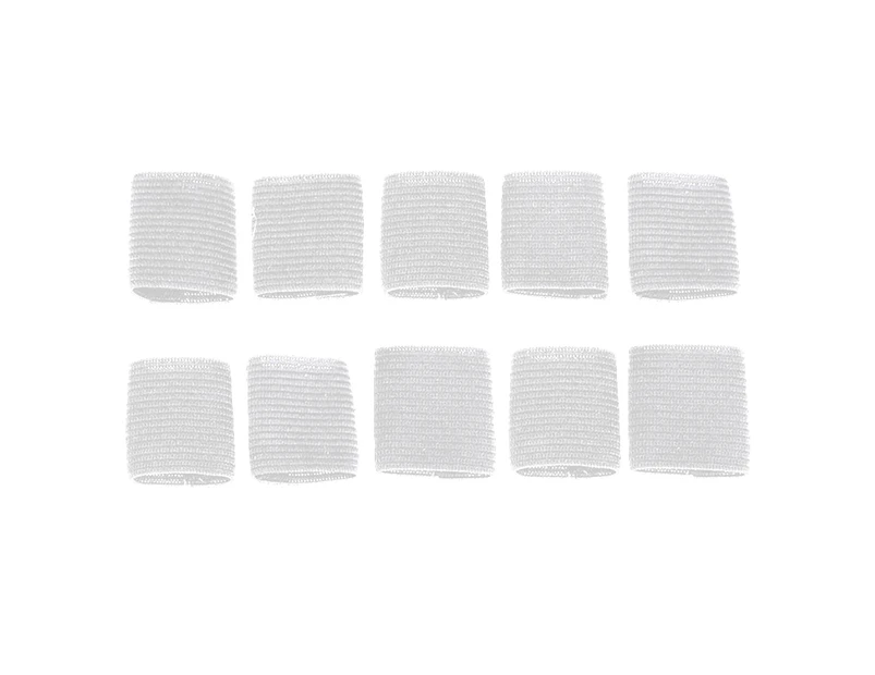 10Pcs Stretchy Finger Protector Sleeve Support Arthritis Sport Aid Straight Wrap White