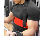 Arm Blaster Adjustable Strap Muscle Training Multi-purpose Bicep Curl Support Isolator Gym Equipment Bright Red