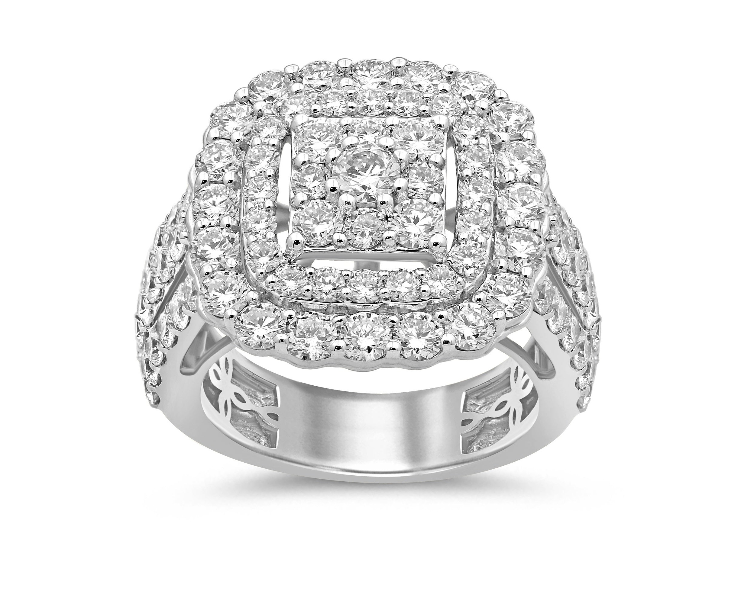 Bevilles Meera Halo Ring with 4.50ct of Laboratory Grown Diamonds in ...