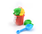 7Pcs Mini Kids Beach Sand Kit Shovel Rake Bucket Molds Garden Sandpit Play Toy-7pcs