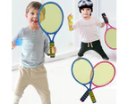 2Pcs Kids Tennis Rackets Elastic Mesh Racquets with 2 Balls Outdoor Sports Toy