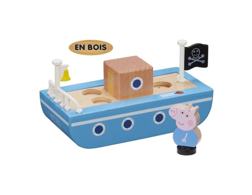 Peppa Pig - Wooden boat with 1 character - CATCH