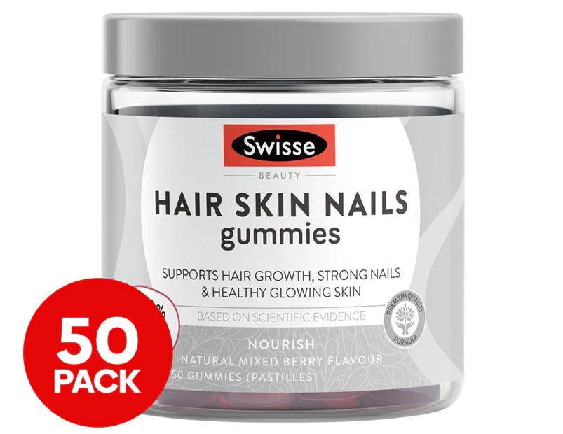 Swisse Beauty Hair Skin Nails Gummies Mixed Berry 50pk