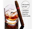 Cigar Glass, Whiskey Glass Cup with Cigar Holder Transparent 11 OZ,1Pack