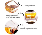 Cigar Glass, Whiskey Glass Cup with Cigar Holder Transparent 11 OZ,1Pack