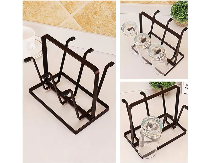 Metal Drain Rack Dish Drainer Cup Holder Bottle Cup Holder Drying Rack