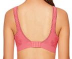 Playtex Women's Flex Fit Floral Wirefree Bra 2-Pack - Nude/Pink