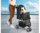 Pawz Pet Stroller 3 Wheels Dog Cat Cage Puppy Pushchair Travel Walk Carrier Pram