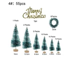 1 Set Mini Christmas Trees Portable Creative Simulation Tiny Snowy Pine Tree Holiday Party Decoration for Gift-4#
