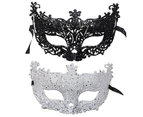 Luxury Mask – Women’s Stunning Masquerade Mask –– Disguise for Costume Party - Black + silver