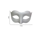 Masquerade Masks Cool Men Adult Kids Fighter Half Face Mask for Masquerade Ball Party Halloween - White