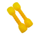 2Pcs Children Non-slip Dumbbells Arm Muscles Training Hand Weights for Fitness Yellow